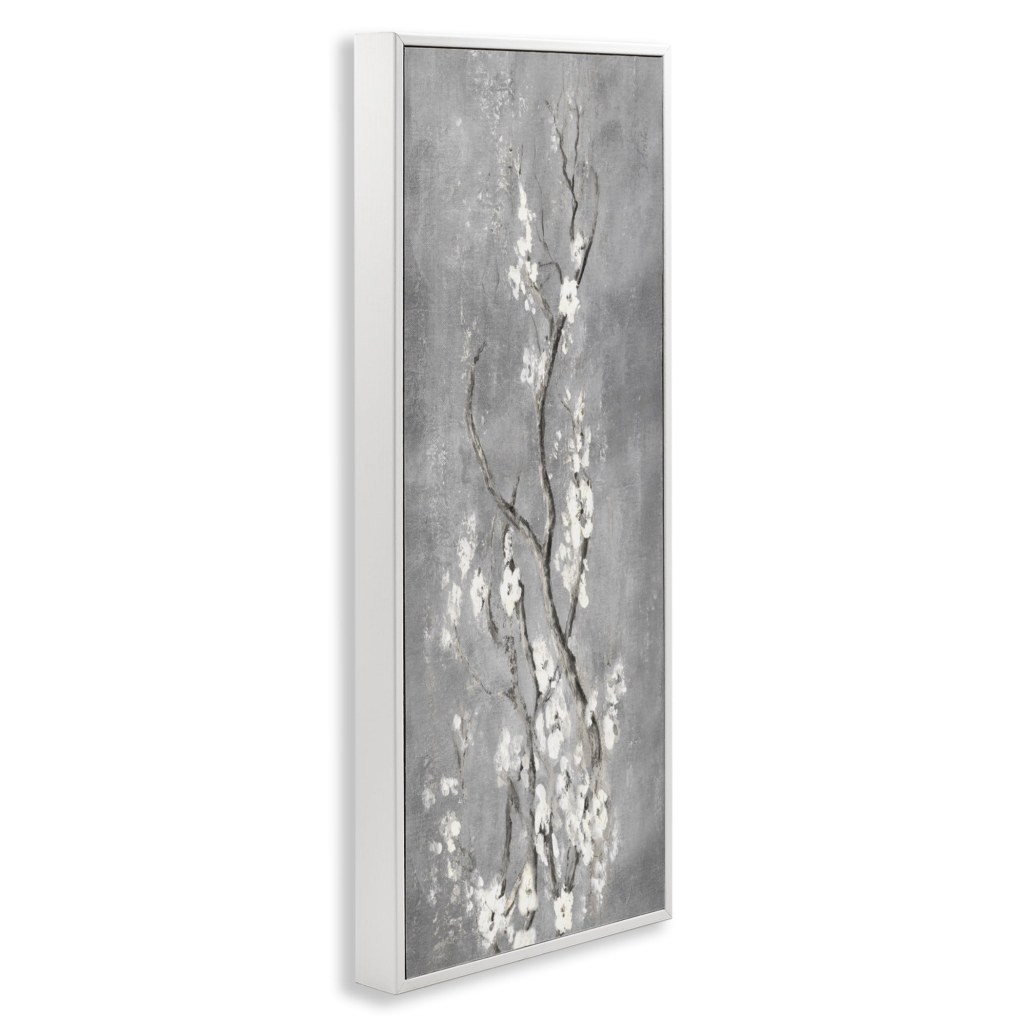 Stupell Industries White Cherry Blossoms Reaching White Framed Giclee Art, design by Patricia Pinto