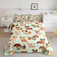thumbnail image 2 of Manfei Cartoon Puppy King Size Comforter Sets, Love Heart Dog Comforters King Size, Green, Reversible, 3-Piece, 1 Comforter and 2 Pillowcases, 2 of 7
