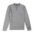 thumbnail image 1 of Alfani - Camiseta henley a rayas para hombre, color negro, talla mediana, 1 of 1