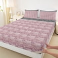 thumbnail image 3 of Homewish 3-Piece Chic Pink Leopard Twin Sheet Set, Zebra Cheetah Women Teens Decor, 3 of 7