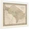 thumbnail image 2 of Trademark Fine Art Plan of Washington DC by Mitchell, Distressed White Frame 16x20, Multi-Color, 2 of 6