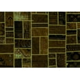 thumbnail image 1 of Ahgly Company Indoor Rectangle Abstract Green Modern Area Rugs, 2' x 4', 1 of 4