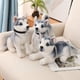 thumbnail image 4 of Juguete de peluche de perro Husky, almohada suave de simulación de animales, regalo de Navidad para niños, regalo de San Valentín Kawaii, 2 tamaños, 4 of 5