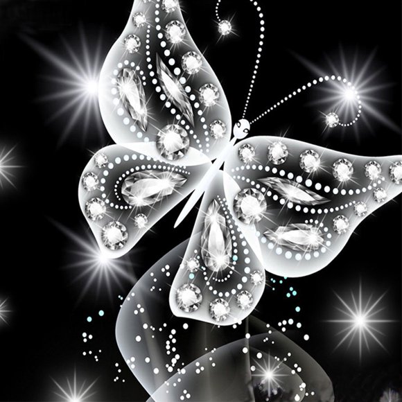 10 * 10 inches/25 * 25cm DIY 5D Diamond Painting Kit Butterfly Resin Rhinestone Mosaic Embroidery Cross Stitch Craft Home Wall Decor