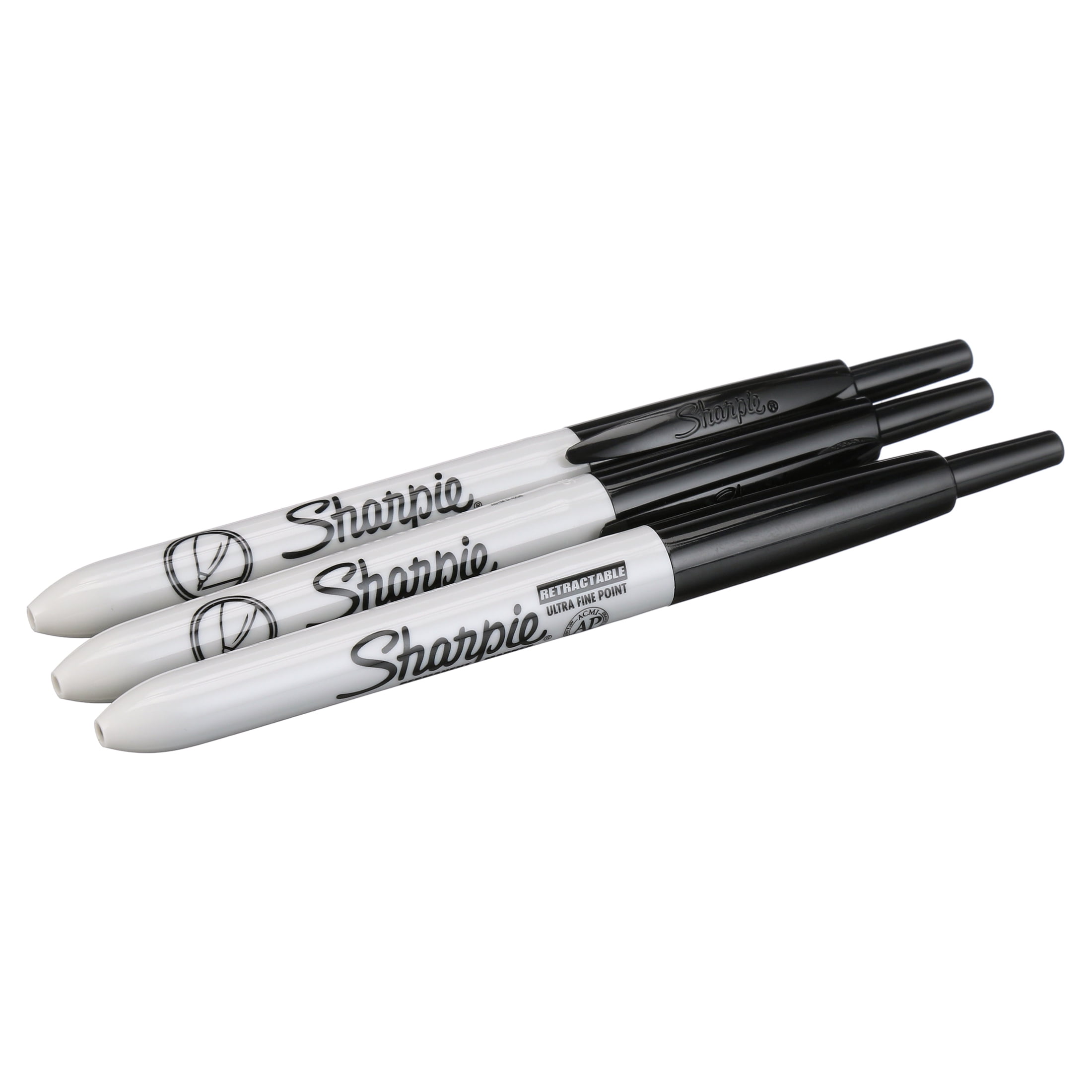 Ultra Fine Point Standard Packaging 1 Black 3 Count Retractable Permanent Markers 