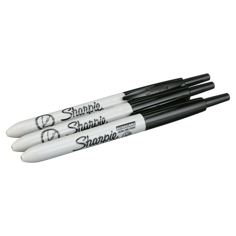 Sharpie Ultra Fine Point Retractable Permanent Markers 3-pkg-black