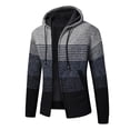 thumbnail image 6 of Cenuakty Men Winter Zipper Sweaters Contrast Color Long Sleeve Hoodie Cardigan Fall Casual Knitted Jumpers for Streetwear, 6 of 8