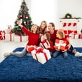 thumbnail image 3 of Softlife Super Soft Fluffy Area Velvet Rugs for Bedroom, 5.3' x 7.5' , Light Navy, 3 of 7