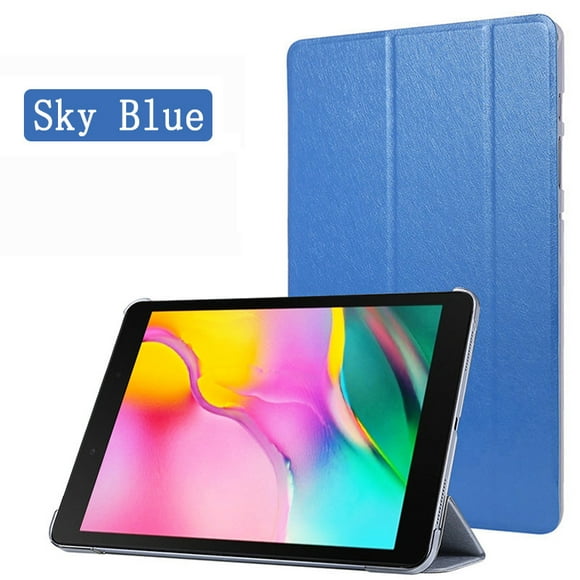 Tablet Case For Samsung Galaxy Tab A 10.1 2019 SM-T510 SM-T515 T510 T515 Leather Trifold Magnetic Fundas Flip Stand Smart Cover Sky Blue Tab A 10.1 T510 T515