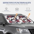 thumbnail image 4 of Disketp Gothic Skulls And Roses Pattern 2 Piece Windshield Sunshades,Folding Windshield Sun Shade for Car SUV Trucks Sedan,Blocks UV Rays Sun Visor Protector-Large, 4 of 6