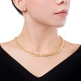 thumbnail image 5 of Cadena Collar Ametrinaa Cubana 7mm Ajustable 40-45 cm Chapa de Oro 18k, 5 of 5