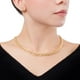 thumbnail image 5 of Cadena Collar Ametrinaa Cubana 7mm Ajustable 40-45 cm Chapa de Oro 18k, 5 of 5