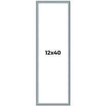 12x40 Frame Blue Scuffed Farm Board Solid Wood Picture Frame Width 0.75 Inches | Interior Depth 0.5