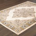 thumbnail image 4 of HomeRoots 510781 2 x 3 ft. Ivory Gold Gray & Blue Oriental Power Loom Stain Resistant Rectangle Area Rug, 4 of 5