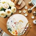 thumbnail image 2 of Beige Floral Spring Round 13 Inch Placemats Set of 4, Vintage Farmhouse Flowers HeatResistant Non Slip Place Mats for Dining Table, Wipeable Braided Kitchen Table Mats for Housewarming, 2 of 9