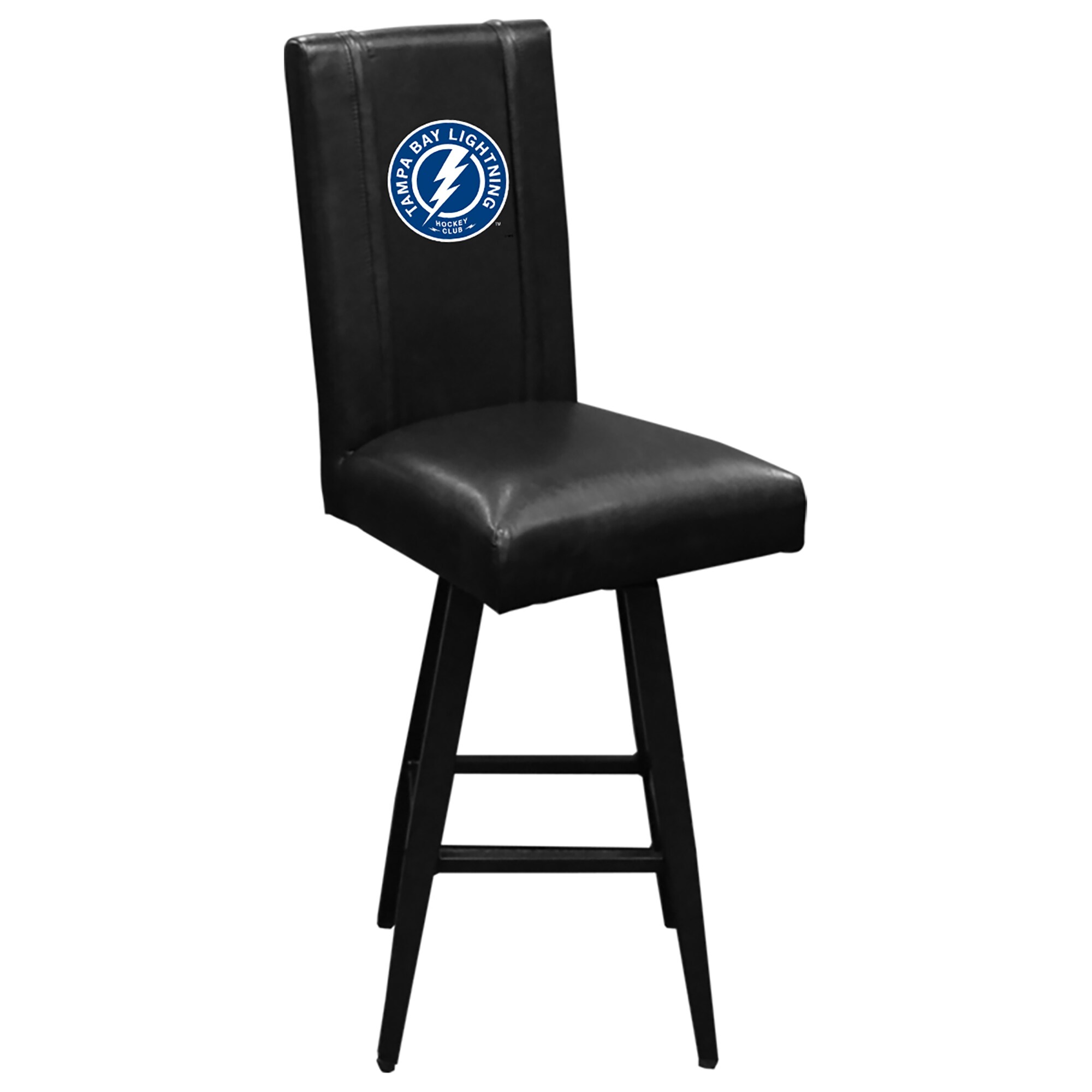 Black Tampa Bay Lightning Logo Swivel Bar Stool 2000