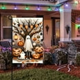 thumbnail image 2 of 1pc 2D flat Halloween BOO! Banner, Pumpkin and Ghost Design, Orange and Black Indoor/Outdoor Decoration, 2 of 5