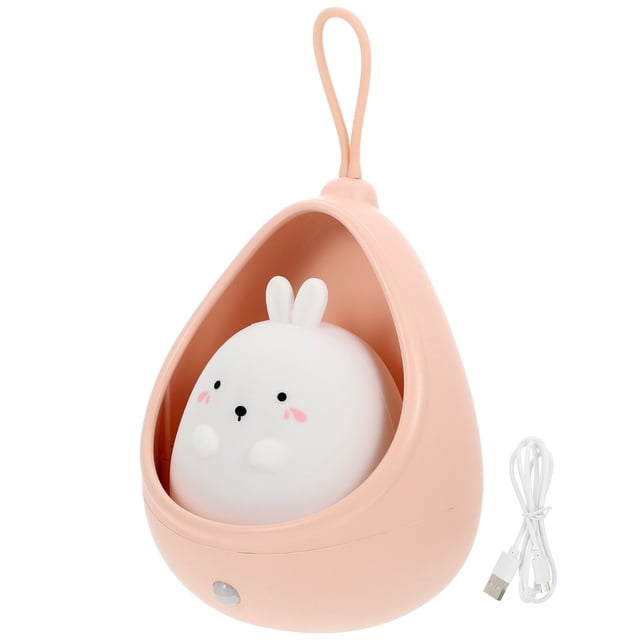 Miangastore human body induction Rabbit Night Light Pink ABS 1Pack for Stairs