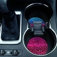 thumbnail image 4 of WIRESTER Round Neoprene Car Coaster for Drinks, Set of 2pcs, Blue Glitter Sparkle & Hot Pink Glitter Sparkle Leopard, 4 of 6