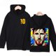 thumbnail image 3 of Sudadera con capucha para niños con estampado de Messi de otoño, sudadera de terciopelo, ropa deportiva informal, parte superior negra adecuada para niños y niñas, 3 of 5