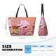 thumbnail image 4 of Fotbe Flamingo Riding a Bicycle Bolsa de Viaje para Playa - Resistente al Agua, Bolsa Tote de Gran Capacidad y Ligera con 7 Bolsillos para Mujeres y Hombres, 4 of 7