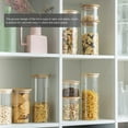 thumbnail image 6 of Glass Jars with Bamboo Lids,Glass Food Storage Jars with Wood Lids for Pantry-5 Pack, 6 of 6