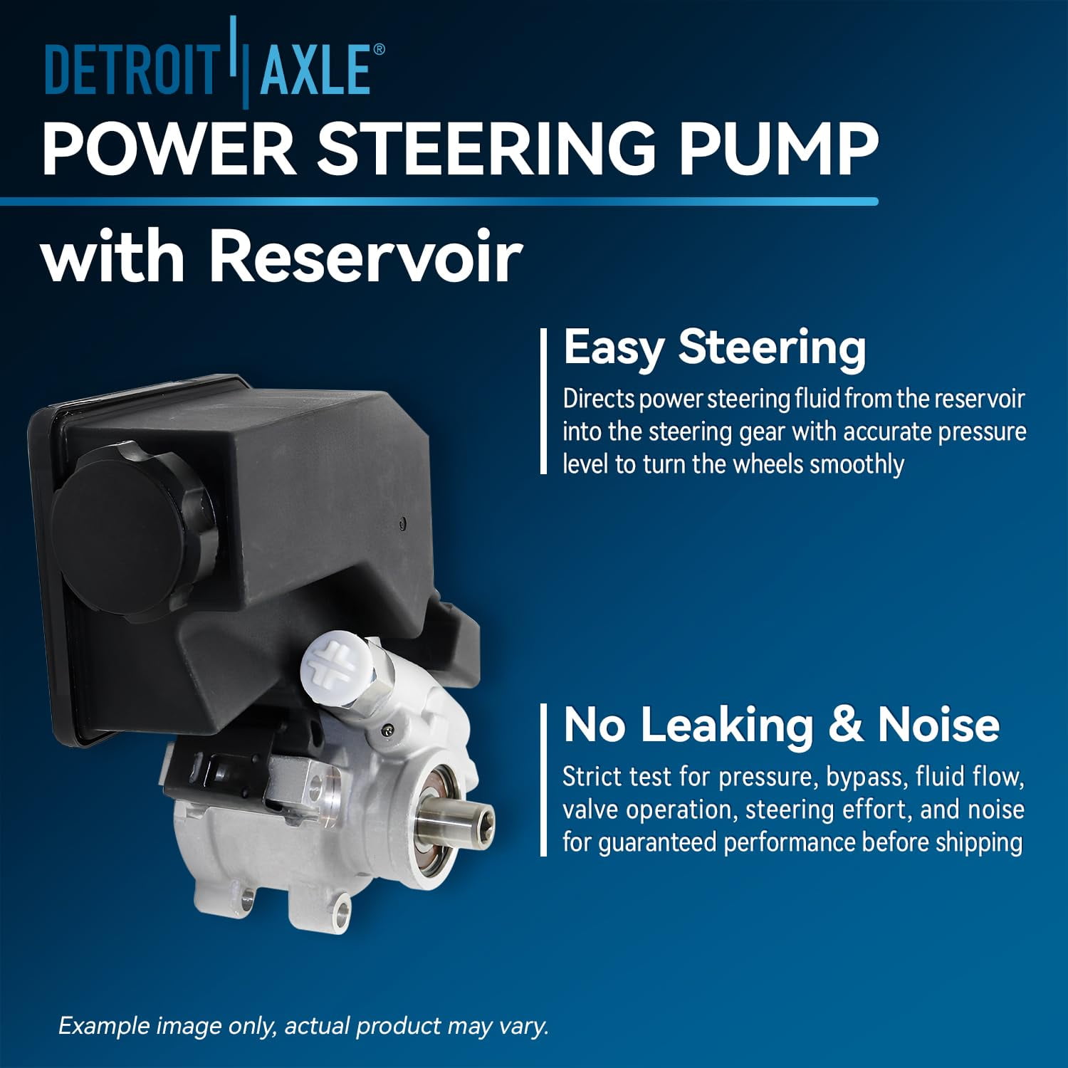 Detroit Axle - Power Steering Pump with Reservoir Replacement for GMC C1500 2500 3500 AM General Hummer Cadillac Escalade EXT
