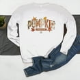 thumbnail image 6 of Yteetum Pumpkin Print Sweatshirts for Women Halloween Thanksgiving Print Crewneck Hoodless Sweatshirt Tops Womens Casual Pumpkin Season Print Round Neck Loose Fits Long Sleeve Sweatshirts Fall Trendy, 6 of 6