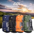 thumbnail image 3 of Mochila de montaña resistente 60L con cubierta impermeable - Ideal para senderismo y aventuras al aire libre, 3 of 6