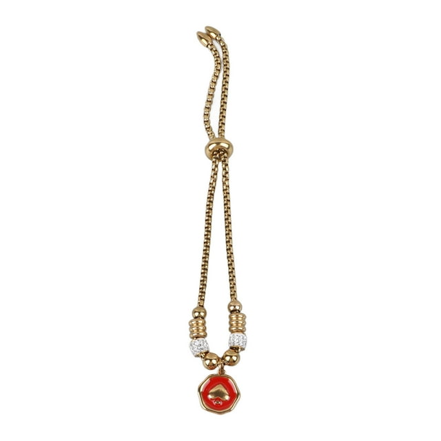 Pulsera con colgante de corazón de oro, exquisita y elegante pulsera personalizada de acero de titanio para mujer