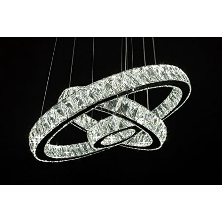 Modern Crystal Elipse 3 Ring Led Chandelier Com Modern Crystal Elipse 3 Ring Led Chandelier