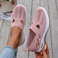 thumbnail image 6 of oqasdz Women Casual Shoes Mesh Breathable Floral Emborider Slip On Soft Sole Sneakers Round Toe Non Slip Comfortable Walking Shoes Summer Outdoor, 6 of 7