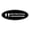 Black, variant on Oval Restrooms Right Arrow Sign (Red) - Small 2x5"