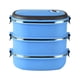 thumbnail image 3 of melotizhi Thermal Lunch Box For Food Portable Keep Warm Lunch Container For Kid Adult To School Work Stainless Insulated Lunch Box Microwave Food Containers, 3 Layer Blue, 3 of 3
