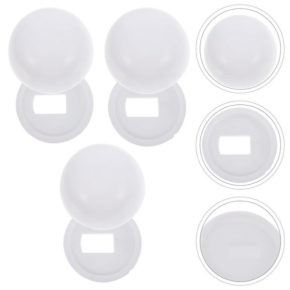 FONDOTIN Plastic Toilet Bowl Accessories, White, and Practical, 3 Pairs for Bathroom Replacement Parts