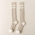 thumbnail image 2 of FhsagQ Socks Socks for Men Crotchless Plus Size Winter Stocking Stocking Lady Stocking Striped Candy Coloured Coral Stocking with Thick Warm Floor Socks for Men Crotchless Socks Coffee One Size, 2 of 9