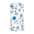 thumbnail image 3 of Jinhomg Floral Tank Tops for Women Lightweight Casual Sleeveless Ruched Shirts Loose Fit Comfy Crew Neck Spring Summer Tanks Vacation Beachwear Multicolor XXXXXL, 3 of 5