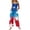Blue(American Flag Stars), variant on 4th of July Women's Jumpsuits Independence Day American Flag Stars Sleeveless Wide Leg Jumpers Casual Adjustable Strap Jumpsuits Fashion Festival Overalls Sky Blue S