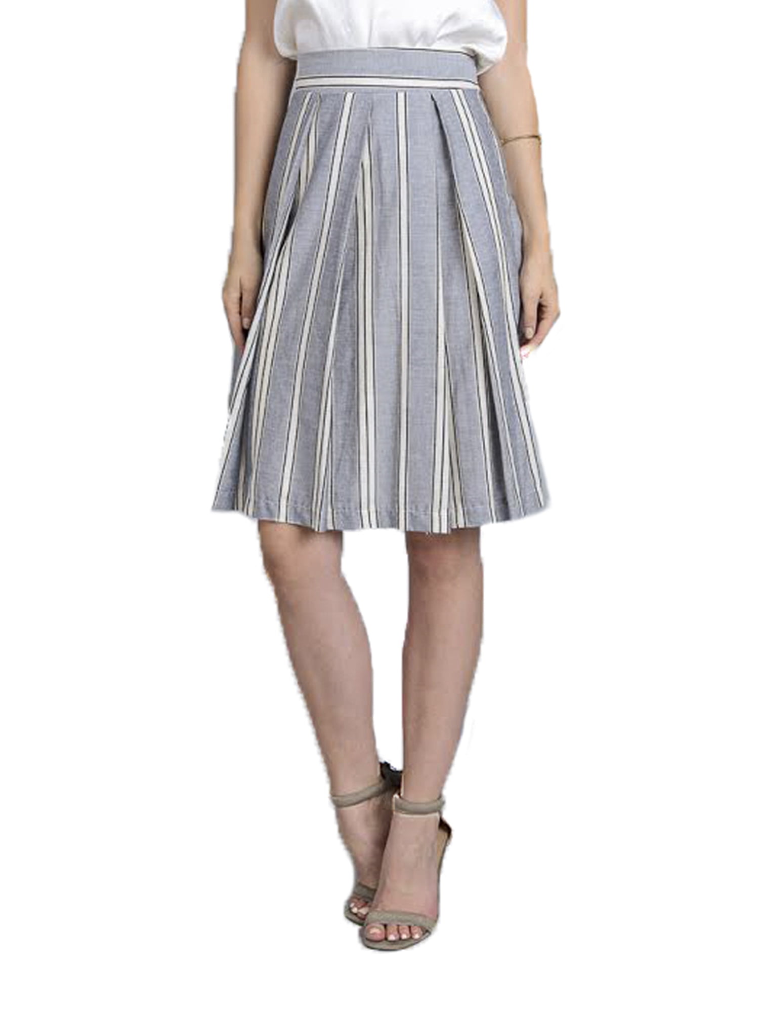 grey flare skirt
