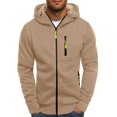 thumbnail image 1 of MesaSe Mens Hooded Sweater Coat With Solid Color Zipper Pocket In Autumn And Winter, 1 of 5