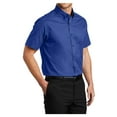 thumbnail image 4 of Mens Short Sleeve Easy Care Cotton/Polyester Shirt Royal/ Classic Navy Large, 4 of 6
