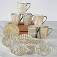 thumbnail image 2 of Certified International Matrix Gold Plated Canape Plates (Set of 6), 2 of 4