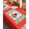 thumbnail image 4 of Christmas Placemats Set of 6 Xmas Tree Reindeer Santa Claus Christmas Placemats for Dining Table Berry Bell Table Mat Winter Holiday Home Party Kitchen Table Decorations, 4 of 6