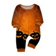 thumbnail image 4 of Halloween Family Matching Pajamas Set, Fall Sleepwear, Ghost & Pumpkin Printed Holiday Sleepwear, Soft Loungewear PJs Outfit, 4 of 5