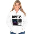 thumbnail image 3 of Retro NASA Deep Space Exploration Unisex Plus Size Zip Hoodie Brisco Brands 3X, 3 of 5