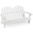 thumbnail image 6 of Gymax Kid Adirondack Chair Solid Wood Loveseat Backrest Arm Rest for 2 Person Patio White, 6 of 6