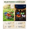 thumbnail image 6 of Illuminated Butterfly Stone Garden Light, 1 Pc, Waterproof Resin Faux Stone - Solar Butterfly LED Glow for Patio, Yard, Walkway, Lawn, Flower Bed (Red), 6 of 6
