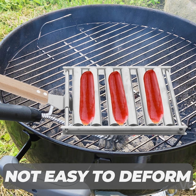 CATIEBYE Hot Dog Roller Rack Grilling Tool For Outdoor Camping Bbq Lightweight Portable Sausage Rolling Grill Accessory