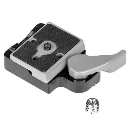 

Koolehaoda Camera Quick Release Plate System Adapter with 1/4 -3/8 Screw Compatible for Manfrotto 200PL and 323 -(1014B Grey)