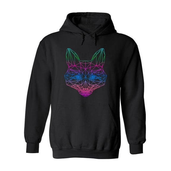 Colorful Polygonal Fox Head Hoodie Women -Image by Shutterstock, Female 3X-Large